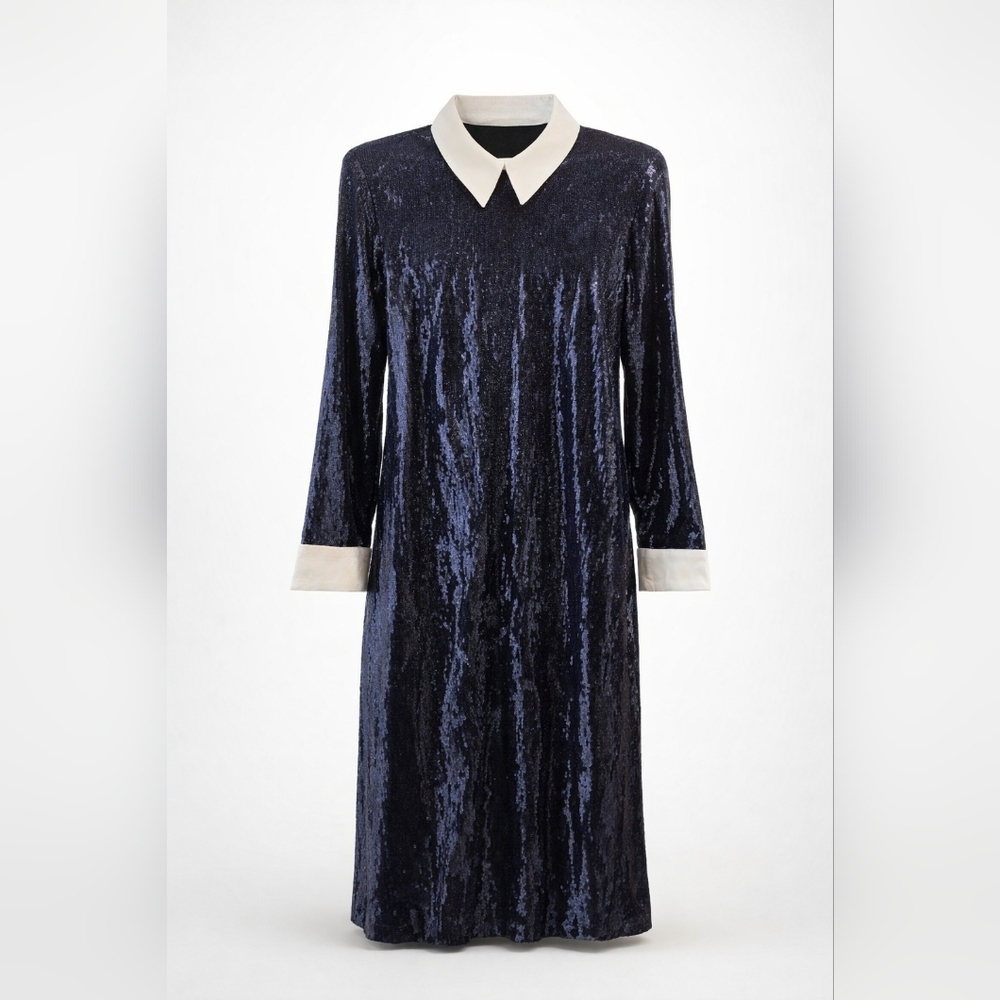 ASOS Maternity Sequin Top with White Collar